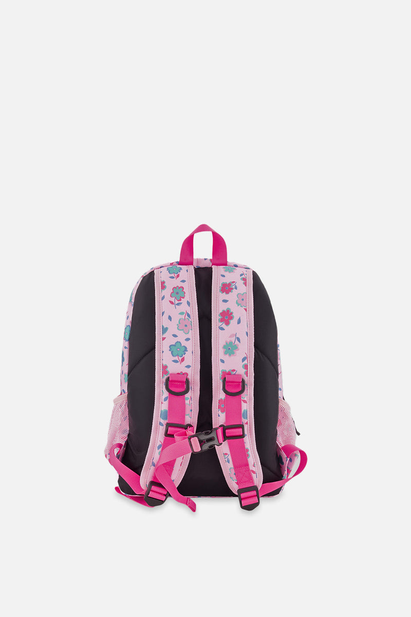 Little Kids Backpack Pink Printed Flowers