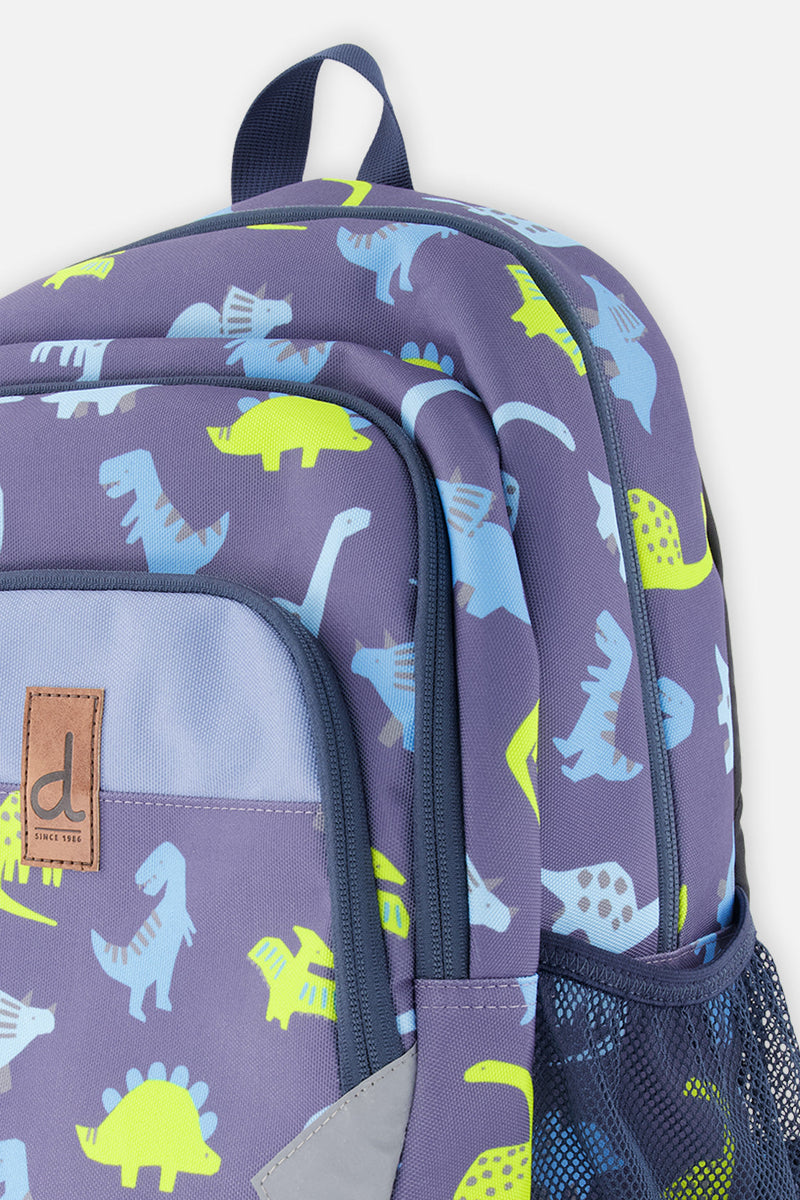 Little Kids Backpack Blue Printed Dinos