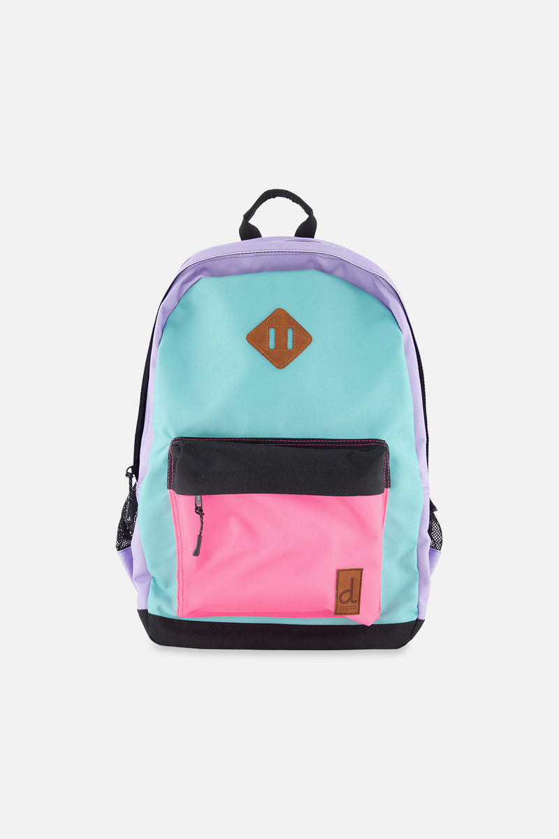 Kids Backpack Turquoise Blue, Pink And Mauve