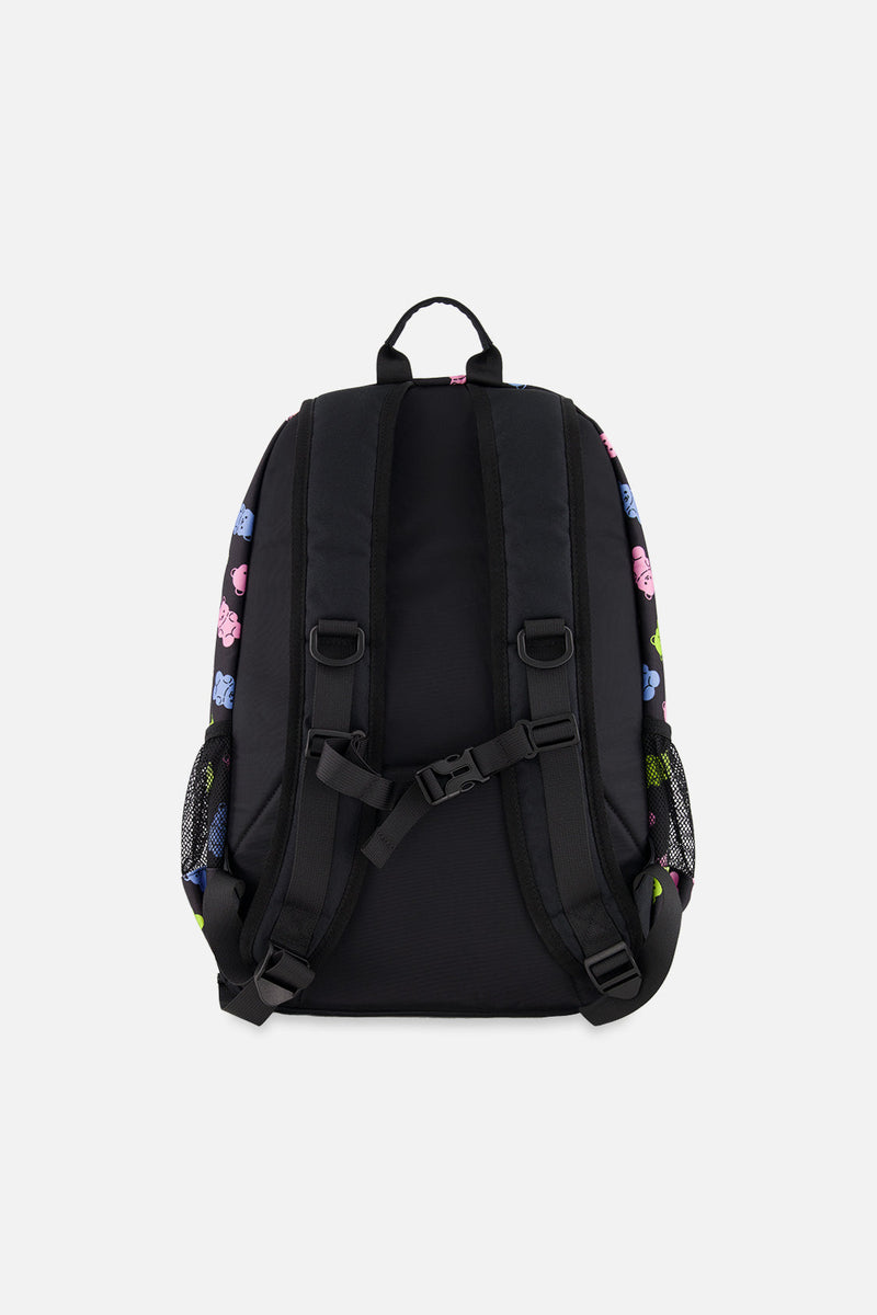 Kids Backpack Black Printed Gummy Bears