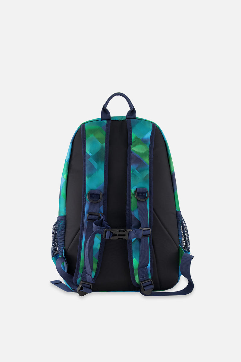 Kids Backpack Blue Diamond Print