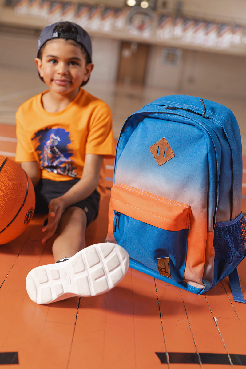 Kids Backpack Blue And Orange Gradient