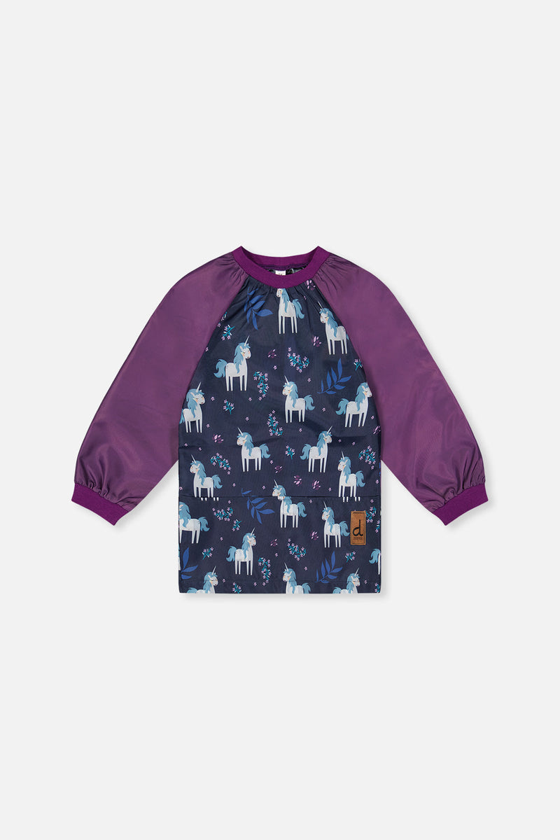 Apron Blue And Purple Unicorn Print