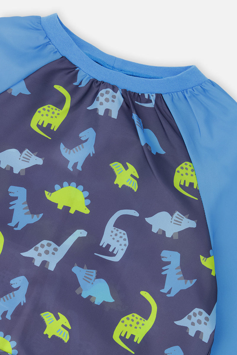 Apron Blue Printed Dinos