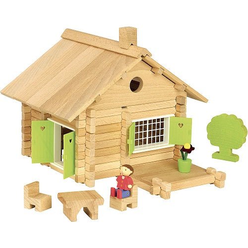 Wooden Log House - 135 pcs - Home & Well Toys