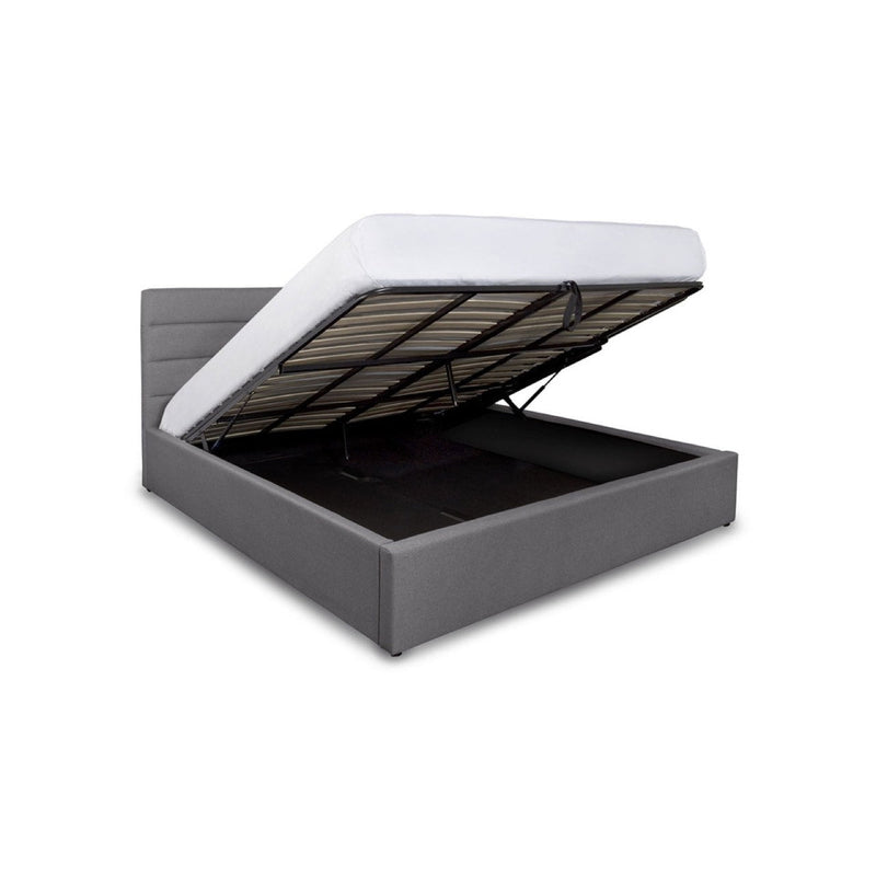 Justin King Storage Bed - Stone
