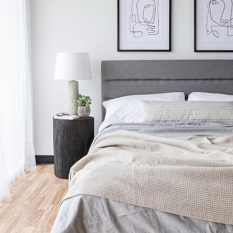 Justin King Storage Bed - Stone