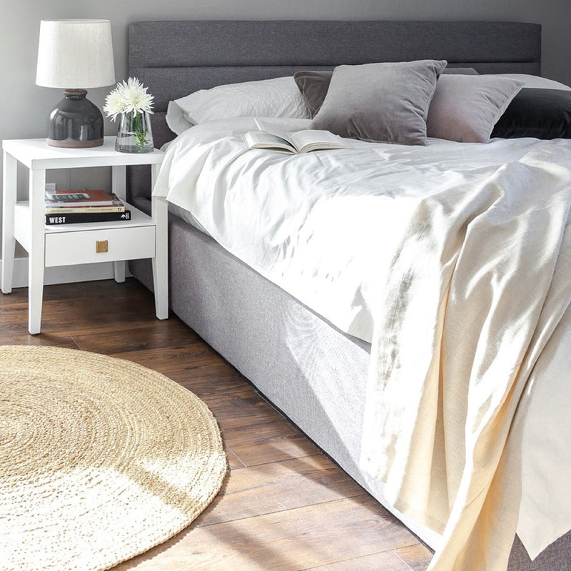 Justin King Storage Bed - Stone