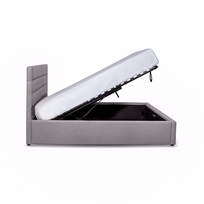 Justin King Storage Bed - Stone