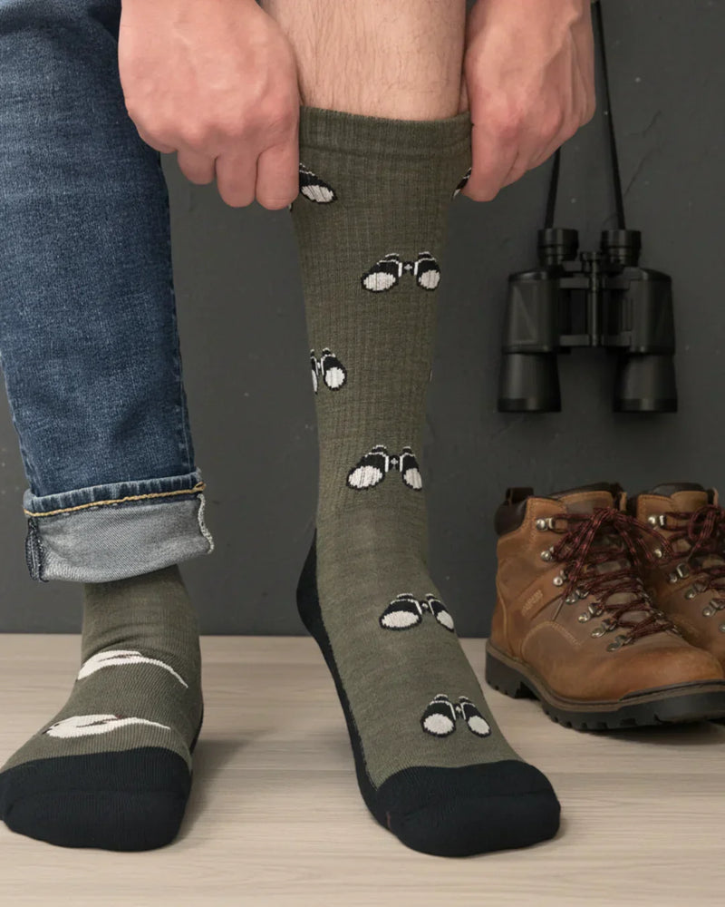 Friday Sock Co Men's Bird & Birdwatching Merino Wool Socks