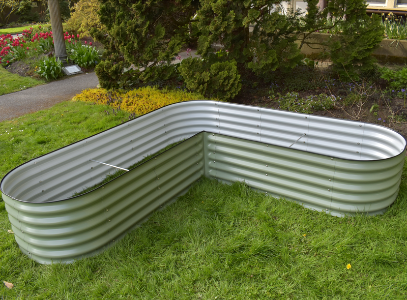 17" Tall L-Shape Garden Bed Kit