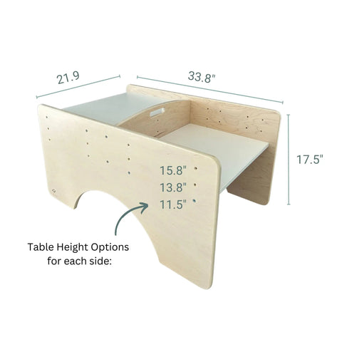 PAPAYA DOUBLE - Adjustable Montessori Table & Chair Set for Two