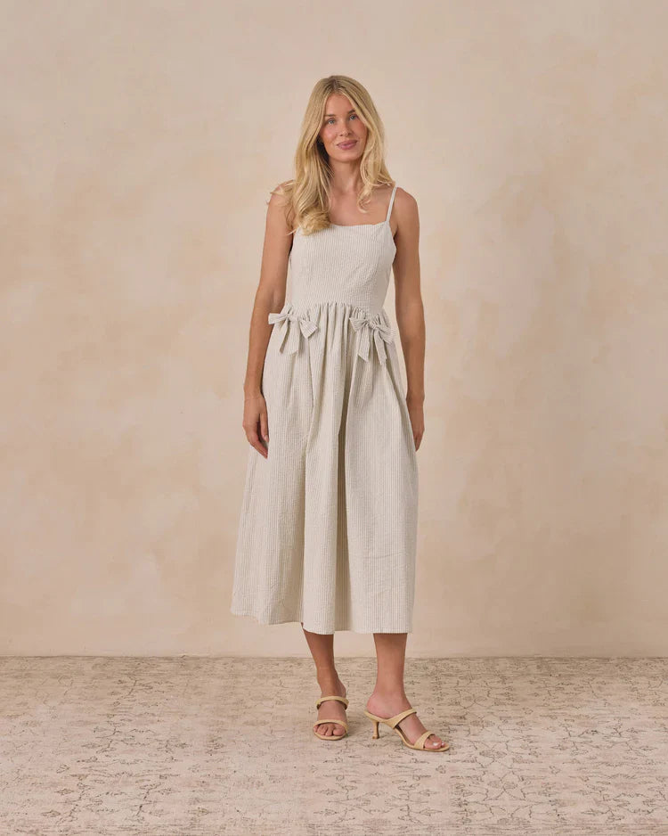 Women's Beatrice Midi Dress | Sky Stripe | Noralee