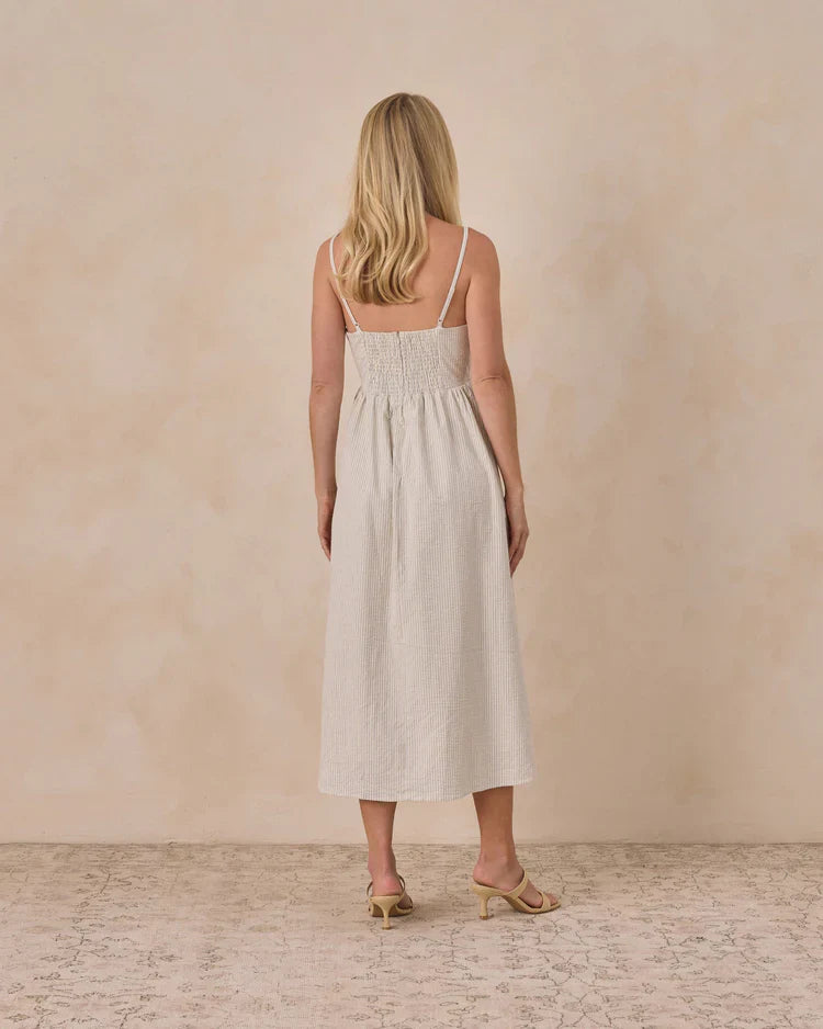 Women's Beatrice Midi Dress | Sky Stripe | Noralee