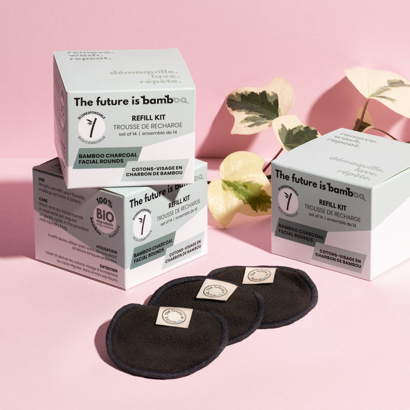 Bamboo Charcoal Facial Rounds REFILL KIT - INNER 6