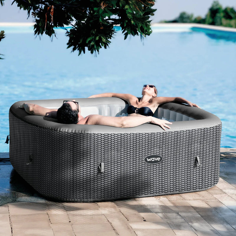 Wave | Pacific | 4/6-Person Inflatable Hot Tub | Square | Integrated Heater