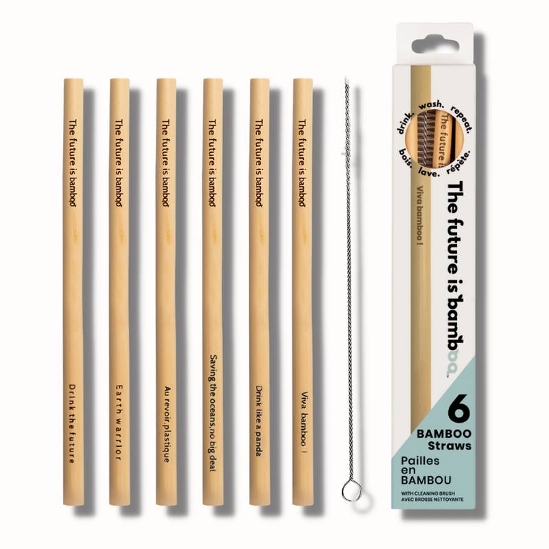 Bamboo Straws 6-Pack - INNER 6