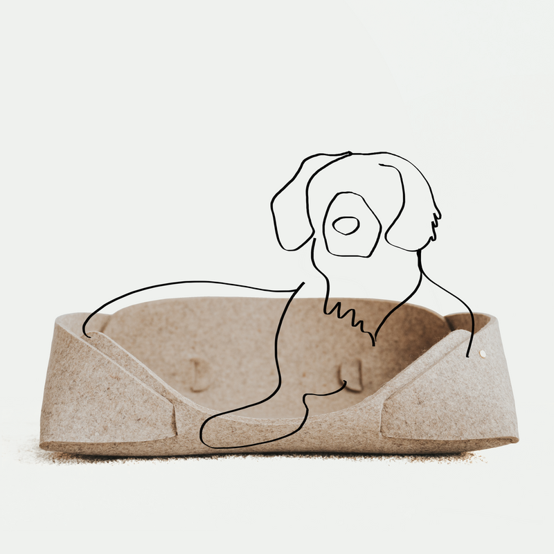 Panier pour animaux en feutre de laine 20x15  | MATT™