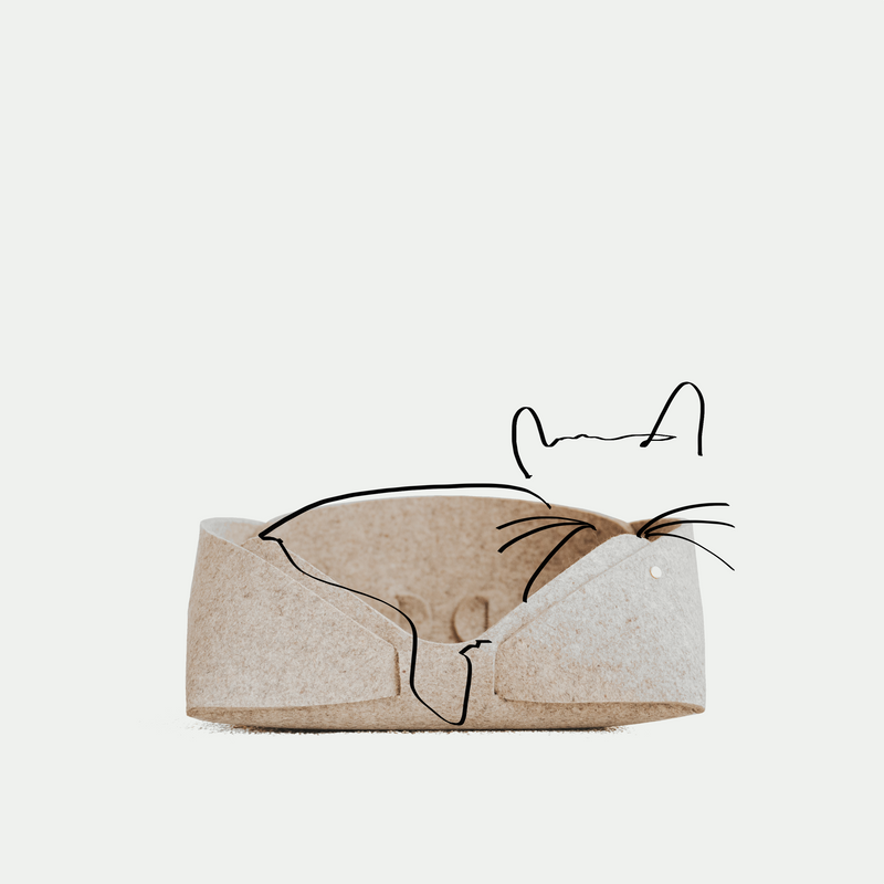 Panier pour animaux en feutre de laine 14x12  | MATT™