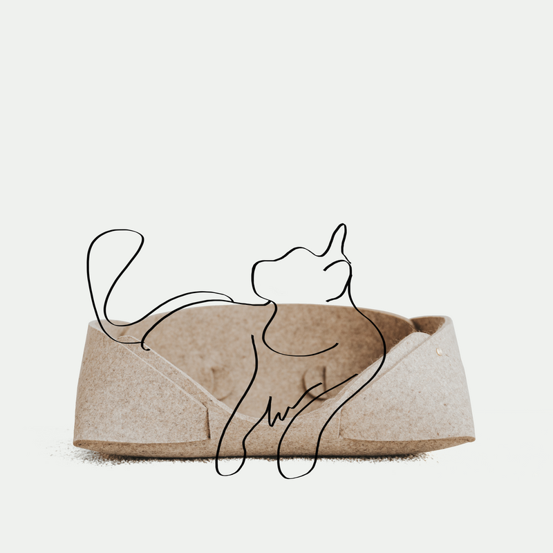 Panier pour animaux en feutre de laine 17x13  | MATT™