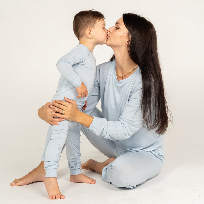 Women's Bamboo Long Sleeve Loungewear Set (Magic Cloud)