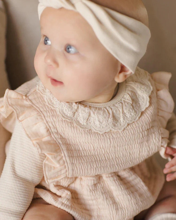 Ruffle Bubble Romper | Antique | Quincy Mae
