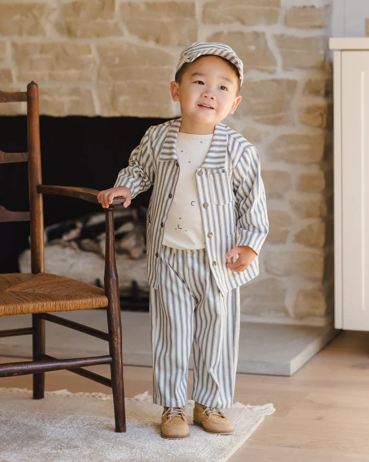 Utility Jacket | Ocean Pinstripe | Quincy Mae