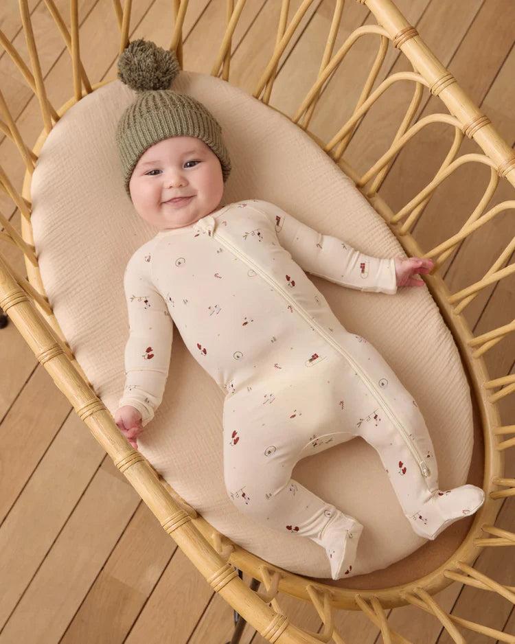 Bamboo Zip Footie | Winter Wonderland | Quincy Mae