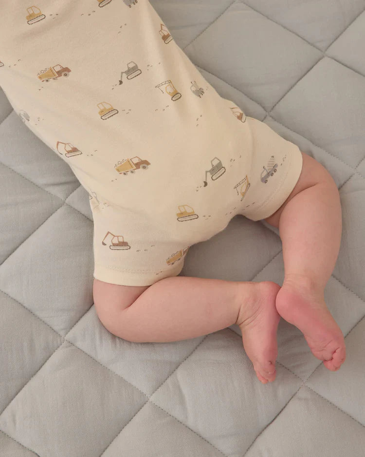 Zip Short Sleeve Sleeper | Construction Trucks | Quincy Mae