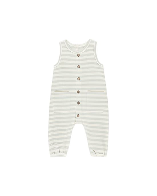 Waffle Jumpsuit | Mint Stripe | Quincy Mae - Home & Well