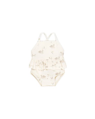 Ruffled One - Piece Swimsuit | Swans | QUINCY MAE - Home & Well