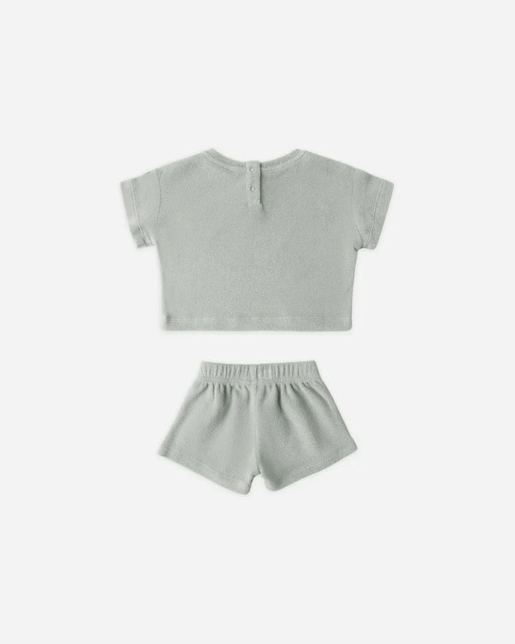 Terry Tee + Short Set | Sage | Quincy Mae