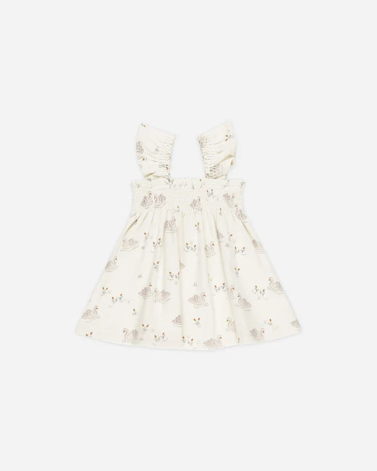 Smocked Jersey Dress | Swans | Quincy Mae