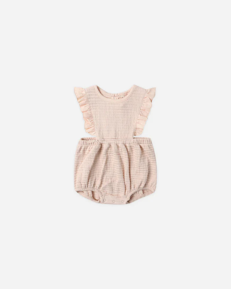 Ruffle Bubble Romper | Antique | Quincy Mae