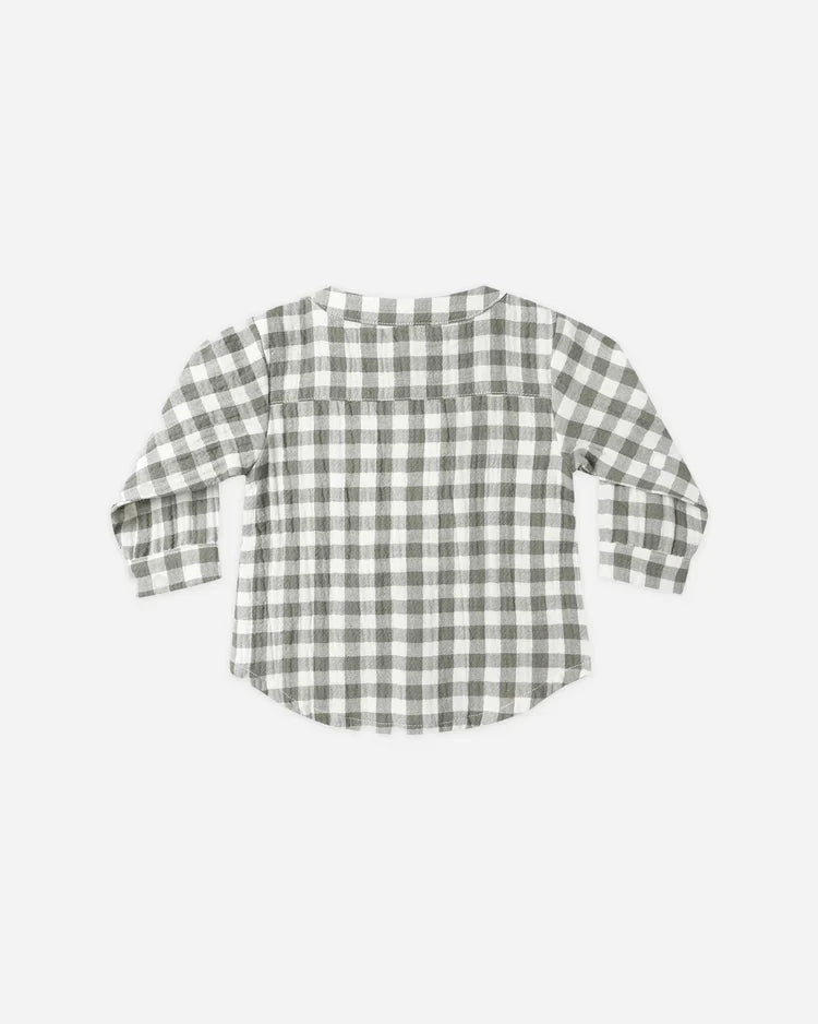 Milo Shirt | Forest Check | Quincy Mae