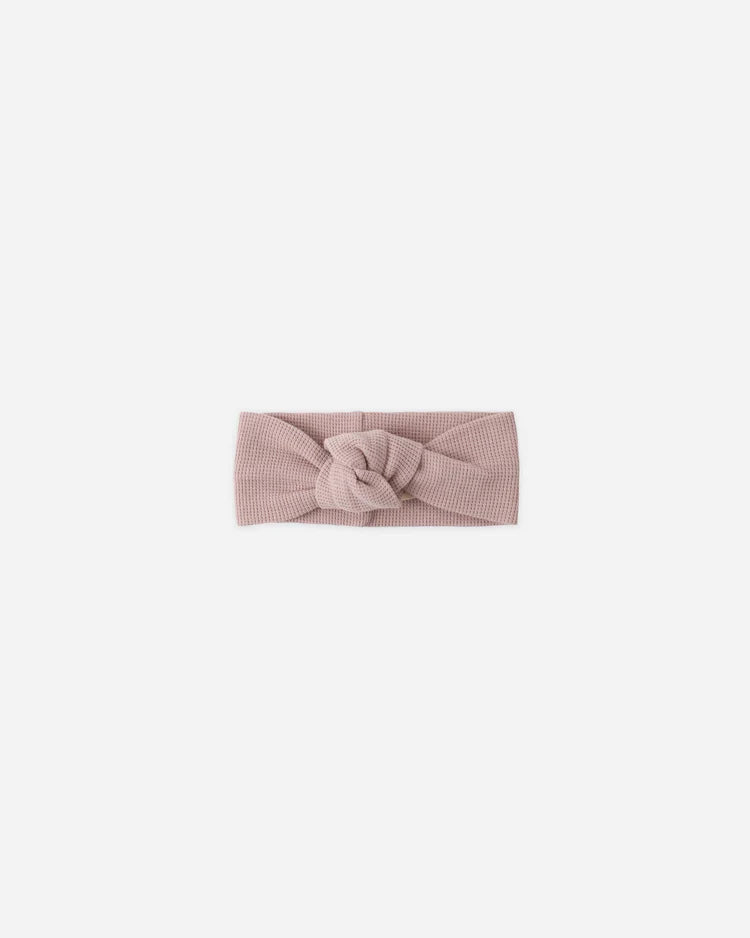 Waffle Knotted Headband | Mauve | Quincy Mea