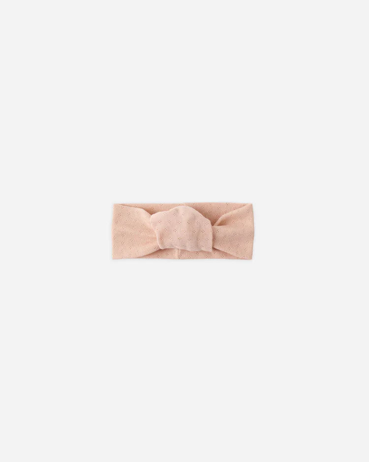 Pointelle Knotted Headband | Melon | Quincy Mea
