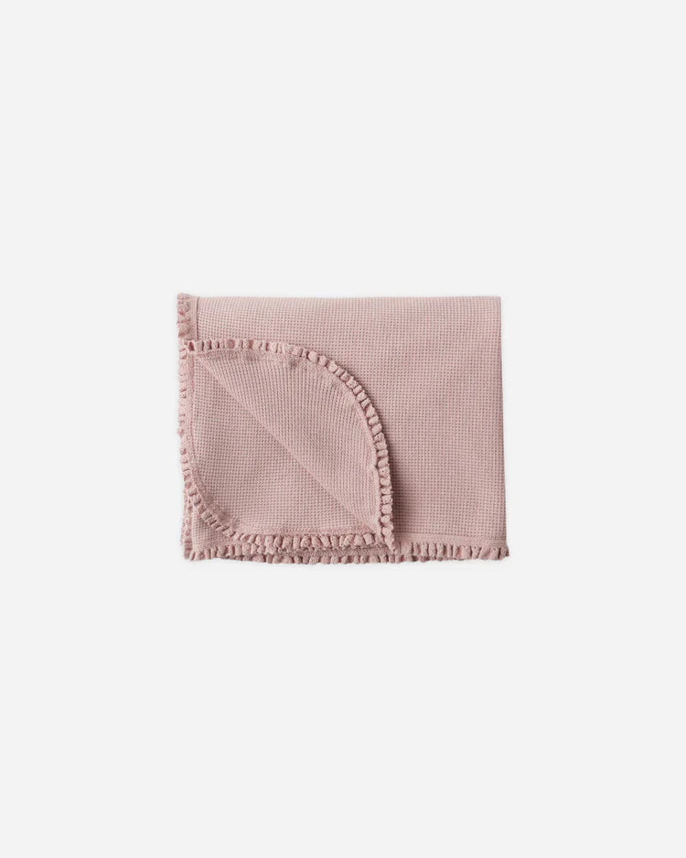 Waffle Baby Blanket | Mauve | Quincy Mea