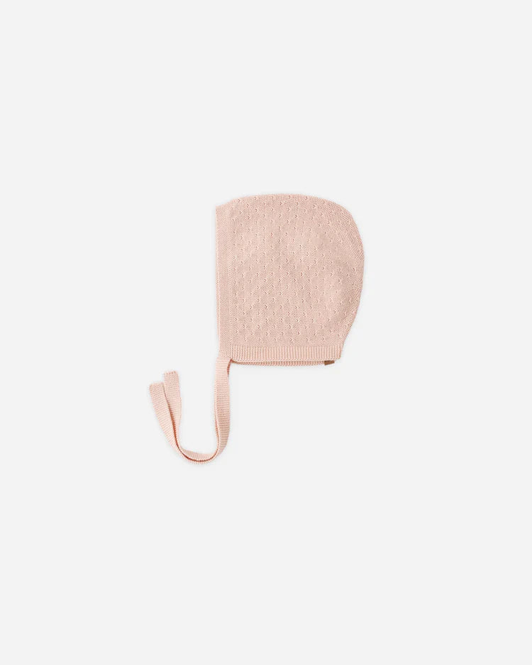 Pointelle Knit Bonnet | Melon | Quincy Mea