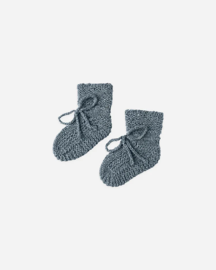 Knit Booties | Ocean | Quincy Mae
