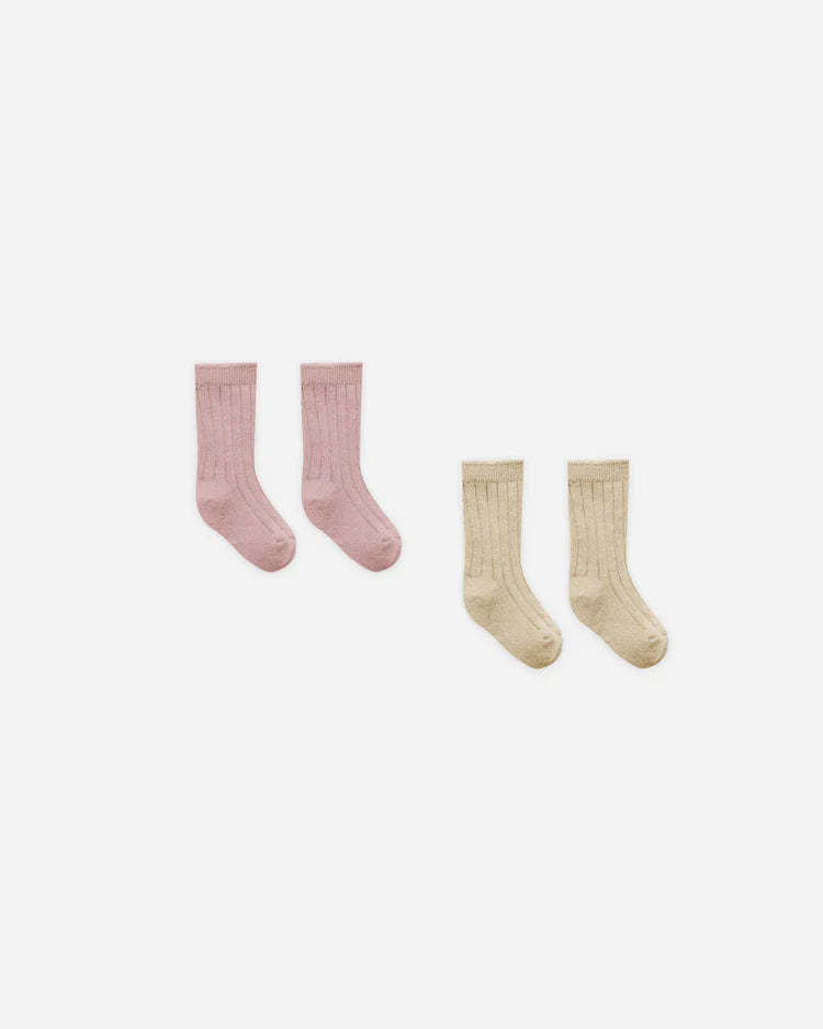 Sock Set | Butterscotch, Mauve | Quincy Mea