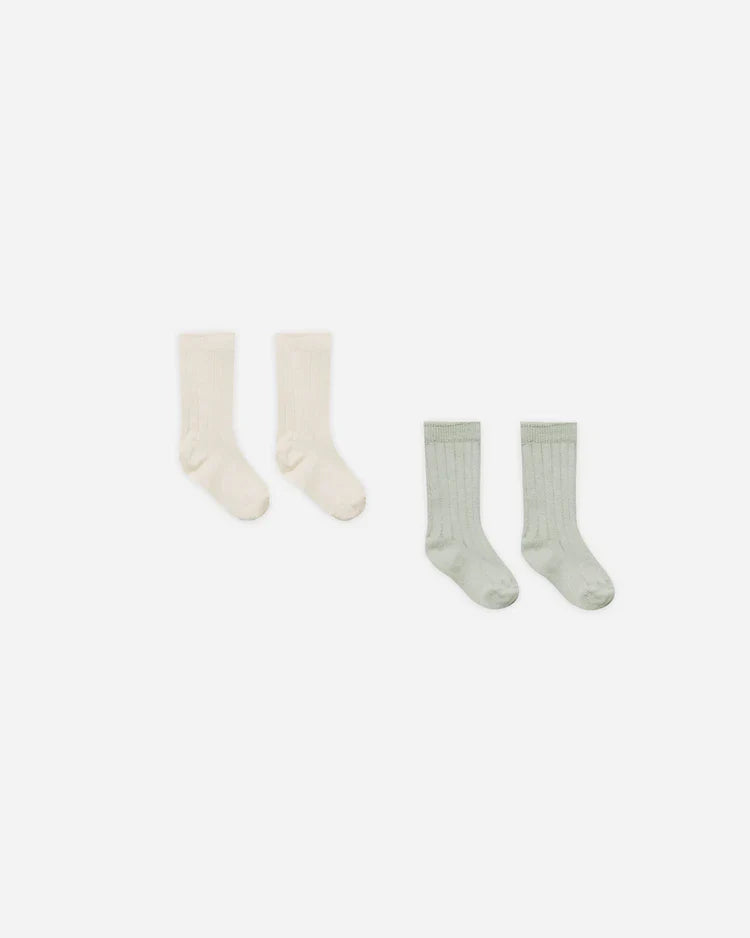 Sock Set | Natural, Sage | Quincy Mea