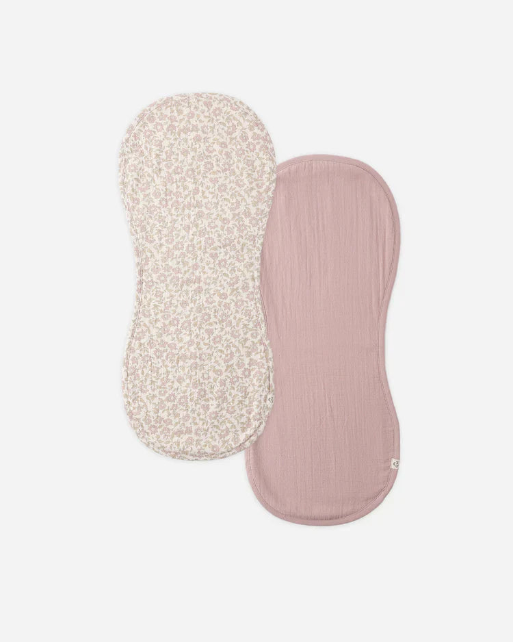 Burp Cloth, 2 Pack | Dahlia, Mauve | Quincy Mea