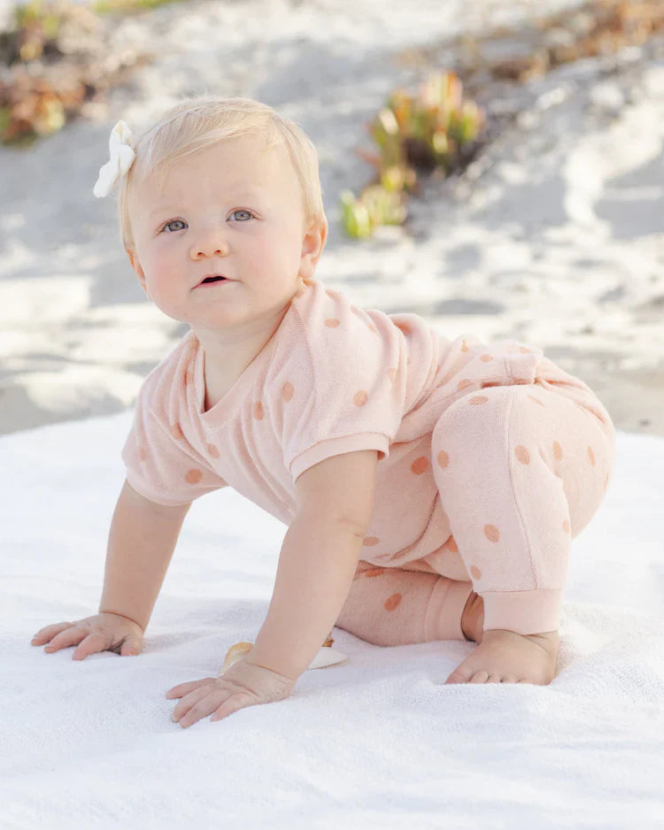Terry Tee + Pant Set | Polka Dot | Quincy Mae
