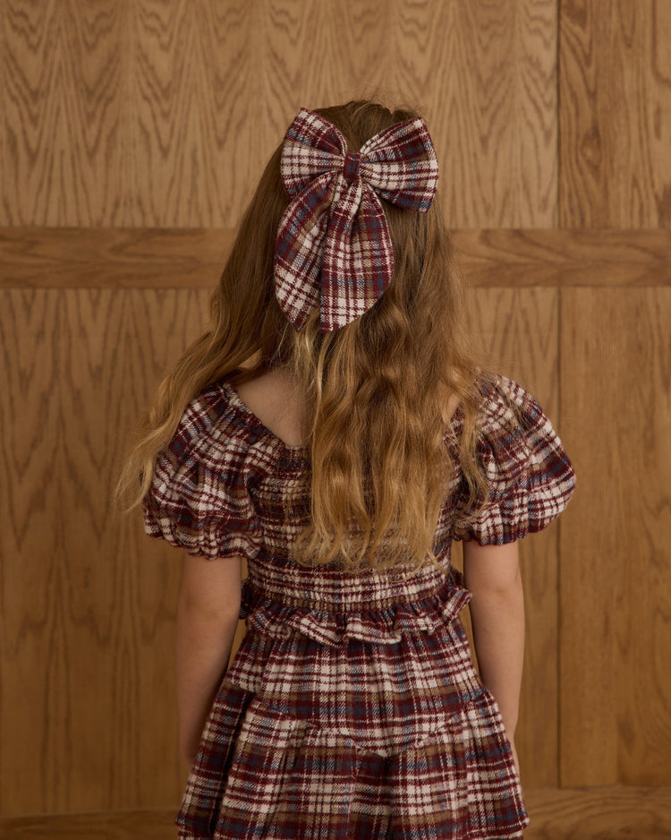 Trixie Top with matching Brooklynn pant| Burgundy Plaid | Rylee & Cru