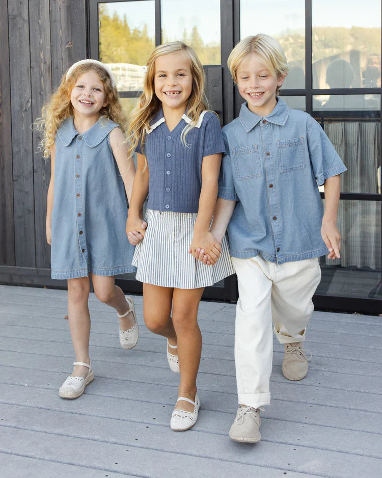 Adria Dress | Washed Blue | Rylee & Cru