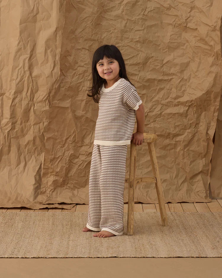 Knit Set | Chocolate Stripe | Rylee & Cru
