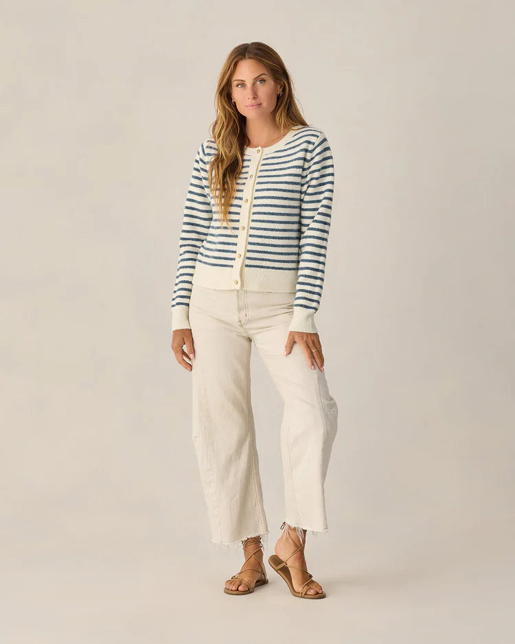 Ladies Classic Cardigan | Maritime Stripe | Rylee & Cru