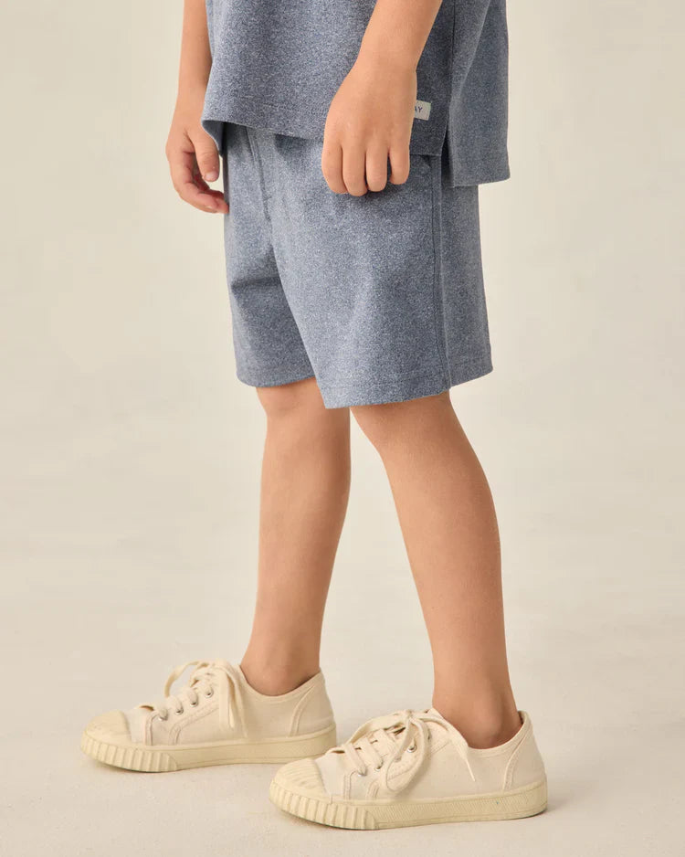 Oceanside Tech Short | Heathered Marine | Rylee & Cru