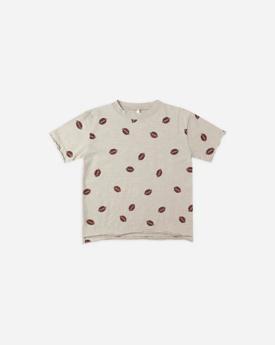 Raw Edge Tee | Footballs | Rylee & Cru